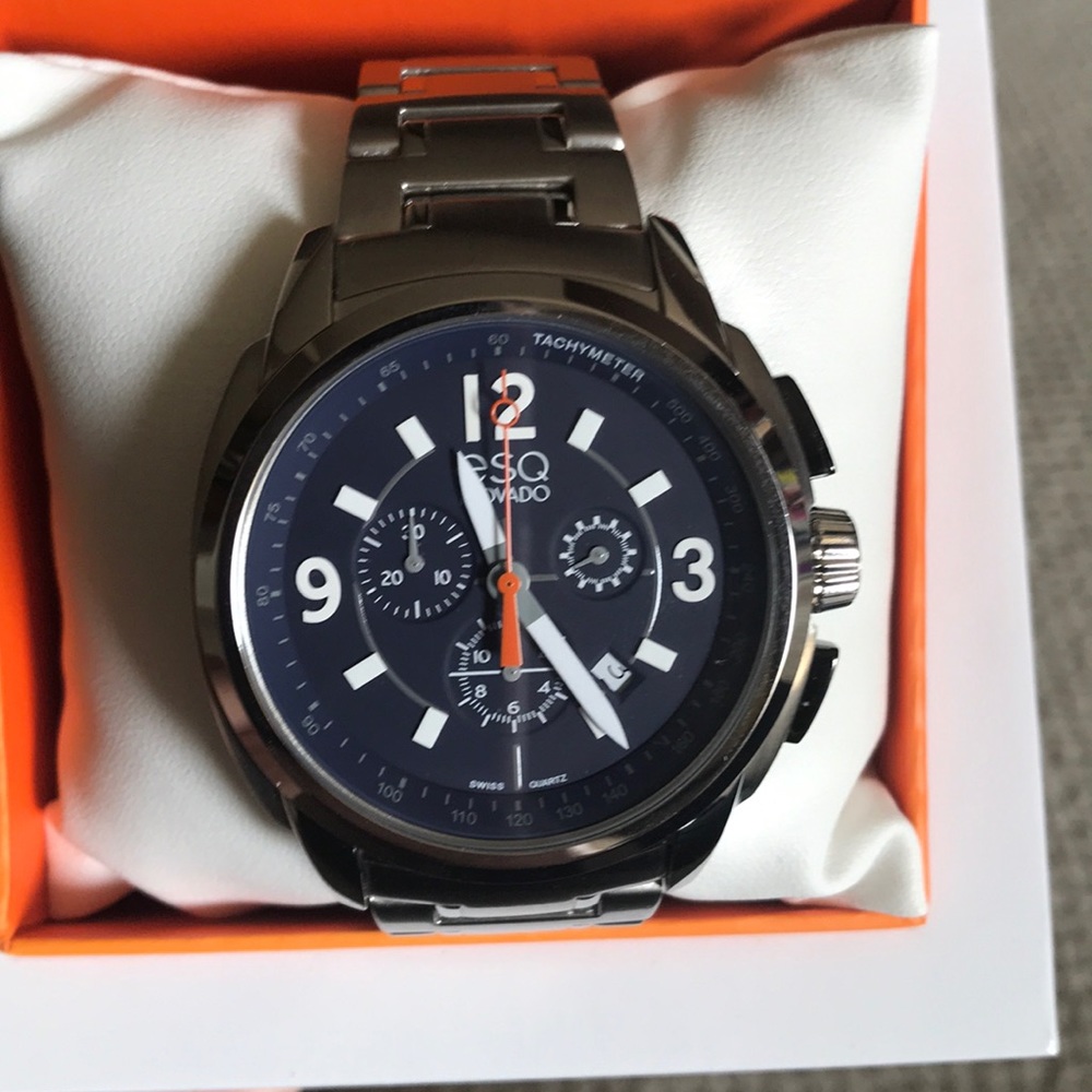 NWT ESQ Movado Excel Chronograph Watch